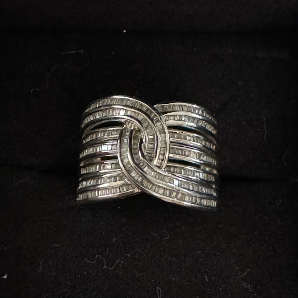 Diamond ring 1 carat sterling silver